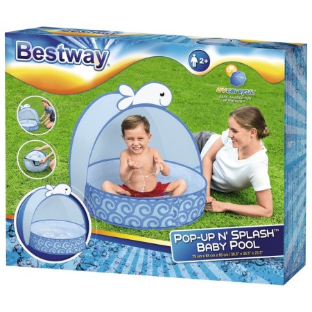 Basin Hard board "Dolphin", 78 x 68 x 60 cm, with a canopy, from 2 years 52577-7