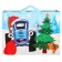 New Year. Gift package, 61x40x20 cm, packaging, blue tractor