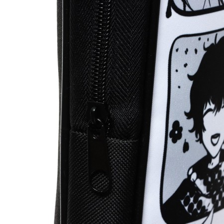Folder with handles Textile A4, 350 x 260 x 40 mm, Hatber "comic book anime" Black/white NSN_60262-2