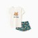 Female Corgi Set (T -shirt, Shorts), white/green color, size 46