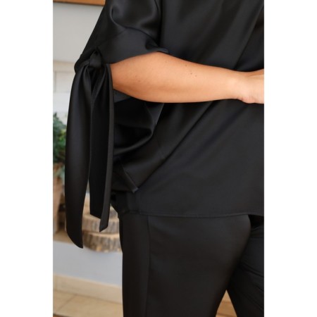 Female suit, size 48, black color-3