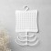 Organizer for jewelry with hook, 60 pairs, 6 hooks, plastic, white color
