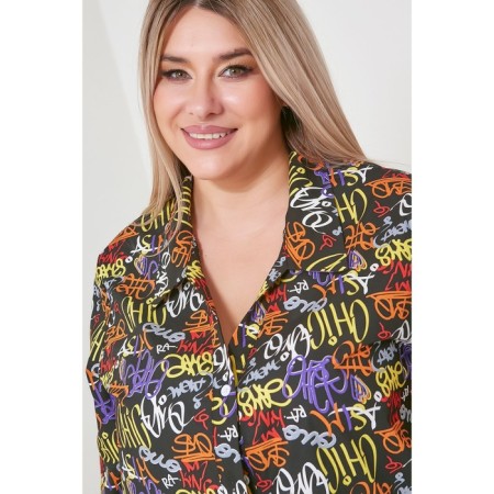 Female shirt, size 70, black color-5