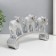Polystone souvenir "Three silver elephants on the arc, layers" 26x5.5x13 cm