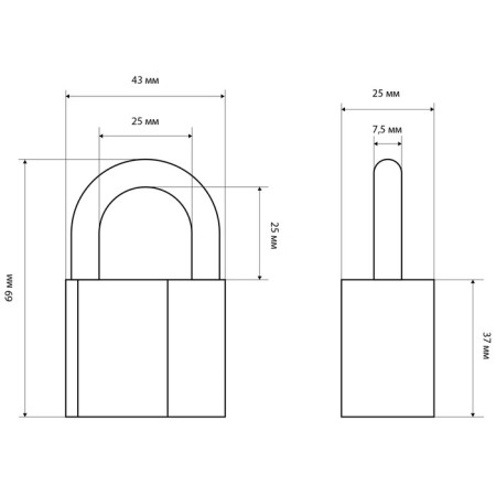The castle of the hinged "standard" AL-750, D = 7.5 mm-1