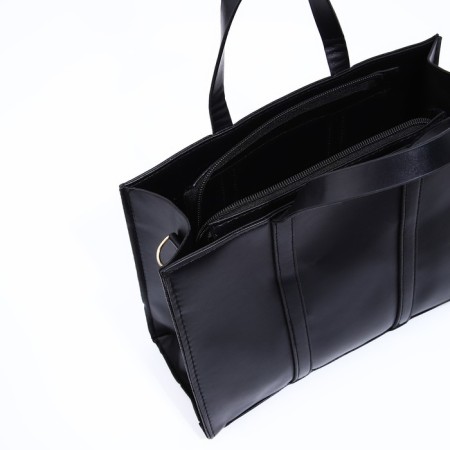 Bag Female Tout with zipper, black color-6
