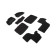 3D mats for Ford Explorer V, 2010-2015, (a wide platform for the left foot), a set