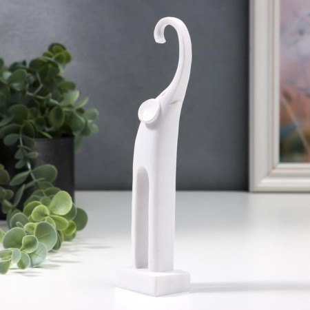 Polystone souvenir "White Elephant with long legs" 17.7x4.4x2.8 cm-2