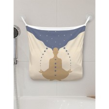 Organizer in a bath on suction cups “Meditation and the inner world”, for storing toys and trifles, size 33x39 cm