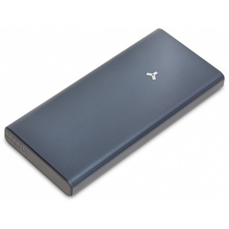 External Acceptyle Lava 10D battery, 10,000 mAh, 2 USB, 2 A, display, blue-2