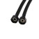 Flexible eyeliner for the Zein English mixer, nylon, 1/2 ", M10, 30 cm, set 2 pcs., Black