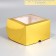 Capley box, confectionery packaging with a window, 4 cells "golden", 16 x 16 x 10 cm