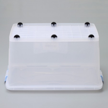 Storage container with a lid Ricco, 50 l, 61 × 39 × 32 cm, on wheels, color transparent color-4