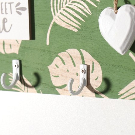 Decorative wood hooks "Palm leaves. Index" 2.5x30x8.8 cm-2