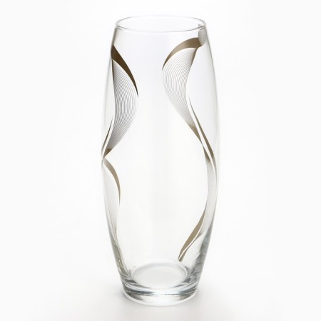 Vase for flowers "Line" glass, transparent, 26 cm.-1