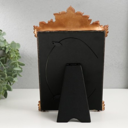 Photo frame Polystone 10x15 cm "Royal flowers" gold 22.5x14.5x3 cm-3
