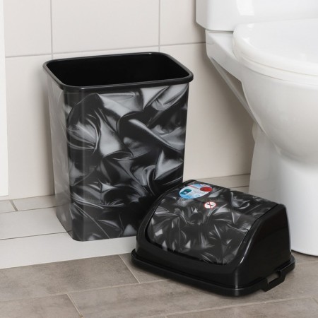 Garbage bucket "Atlas", 18 liters, black color-1
