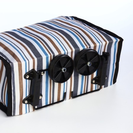 Folding bag on Velcro, 2 wheels, colorful color-4