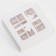 Box for 9 sweets cutting down, "bow", white 13.7 x 13.7 x 3.8 cm