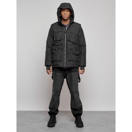 Luy jacket transformer male winter, size 54, black color-17