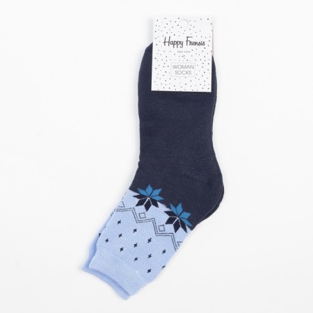 Women's socks, ultramarin color/ dark blue, size 23-25-4