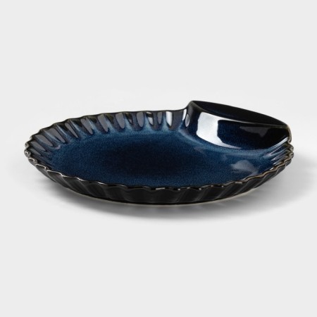 Ceramic serving dish "Lunar trail", D = 20 cm-1