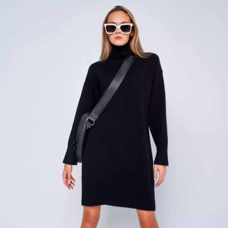 Women's dress, black color, One Size (46-50)