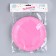 Disposable plate plate plain, pink color 18 cm, set 10 pieces