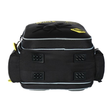 School backpack 37 x 28 x 13cm, ergonomic back, Across 557, gray/orange-6