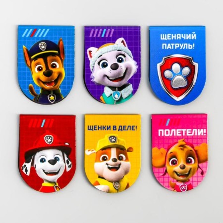 Magnetic bookmarks "Puppy Patrol", Paw Patrol, 6 pcs.-3