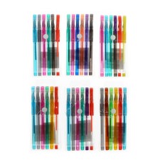 A set of gel pens 6 colors, with rubber holders, mix