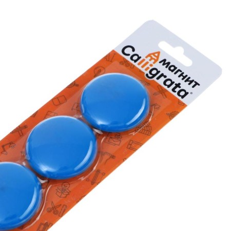 Board magnets, D-4 cm, set 4 pieces, blister, blue-1