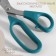 Portnovsky scissors, professional, mowed blade, 9.8 ", 25 cm, dark turquoise color