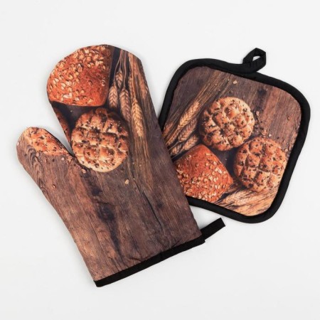 Kitchen set of the share "Baking" Squeezing 17*17 cm, mittens-seging 26*16 cm, 100% p/e-1