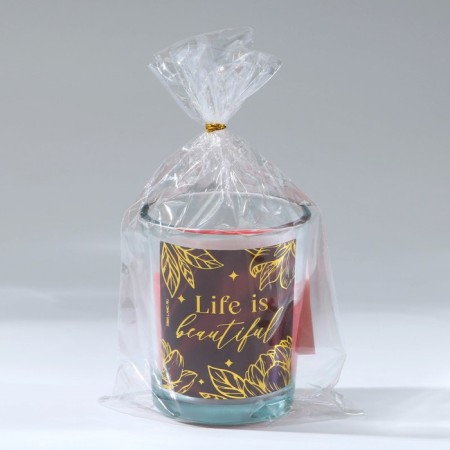Candle in a glass "Dream", cinnamon, height 6 cm-3