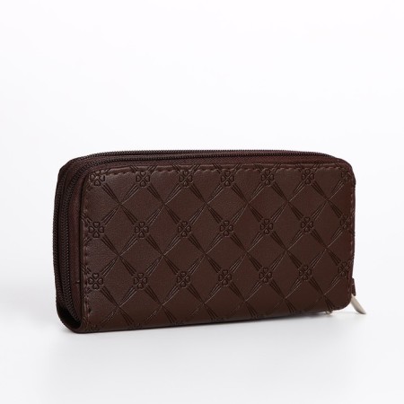 Women's wallet with lightning, brown color-1