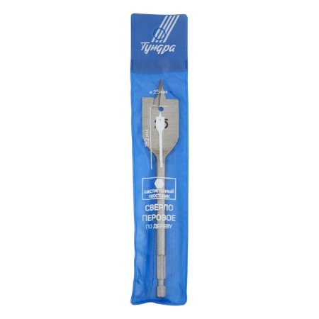 Wood drill feather tundra, hexagonal shank, 25 x 152 mm-2