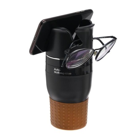 The cup holder is an organizer