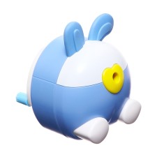 Mechanical sharpener with container, blue/white ears