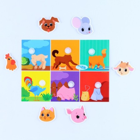 Developing Velcro game. Funny Muzzle "Farm"-6