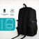 School backpack on lightning, 3 pockets, black color