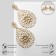 Earrings hanging "openwork" Flower waltz, color gold, 8 cm