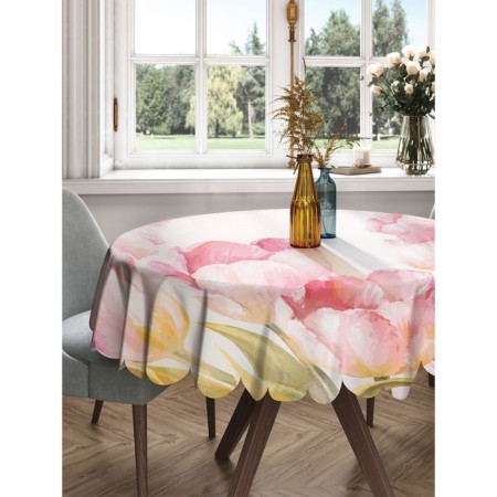 The tablecloth “Stormy Garden”, Round, Saten, D = 150 cm