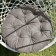 Pillow for swing "Tina", diameter 60 cm, color light gray