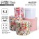 Set of hats 5 in 1, gift packaging, “flowers”, 13 x 14 - 19.5 x 22 cm