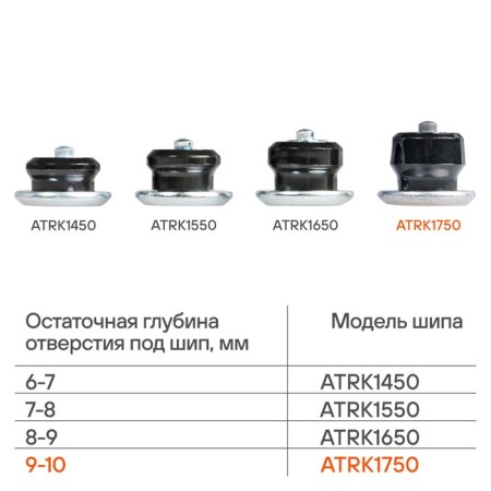 Repair spikes 10 mm, 50 pcs. In a package with an ATRK1750 top-2