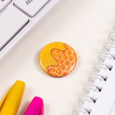 Icons of sunset set 3 pcs d = 25 mm "honey and lemons" 7x7 cm-4