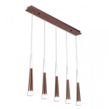 Suspended Citilux “Vegas” CL227053, 93x10x50 cm, 5x7W, LED, brown color