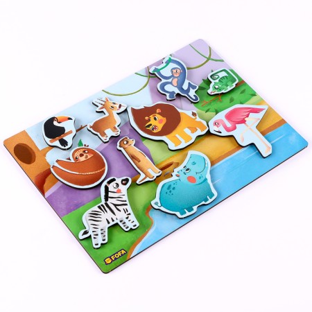 The training board with Velcro "Where is the house. Africa"-1