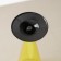 A plastic disposable “cone” plastic glass, 150-180 ml, 6 pcs in packaging, yellow color with a black leg